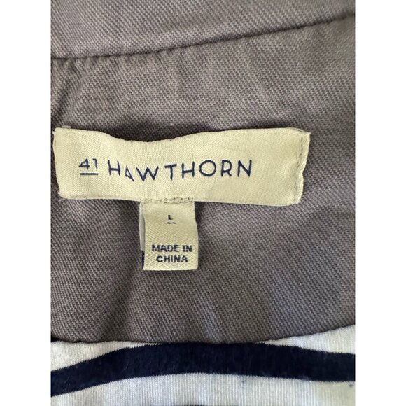 41 HAWTHORN Women's Taupe Gray Anorak Hooded Utility Jacket Sz L - Picture 7 of 7
